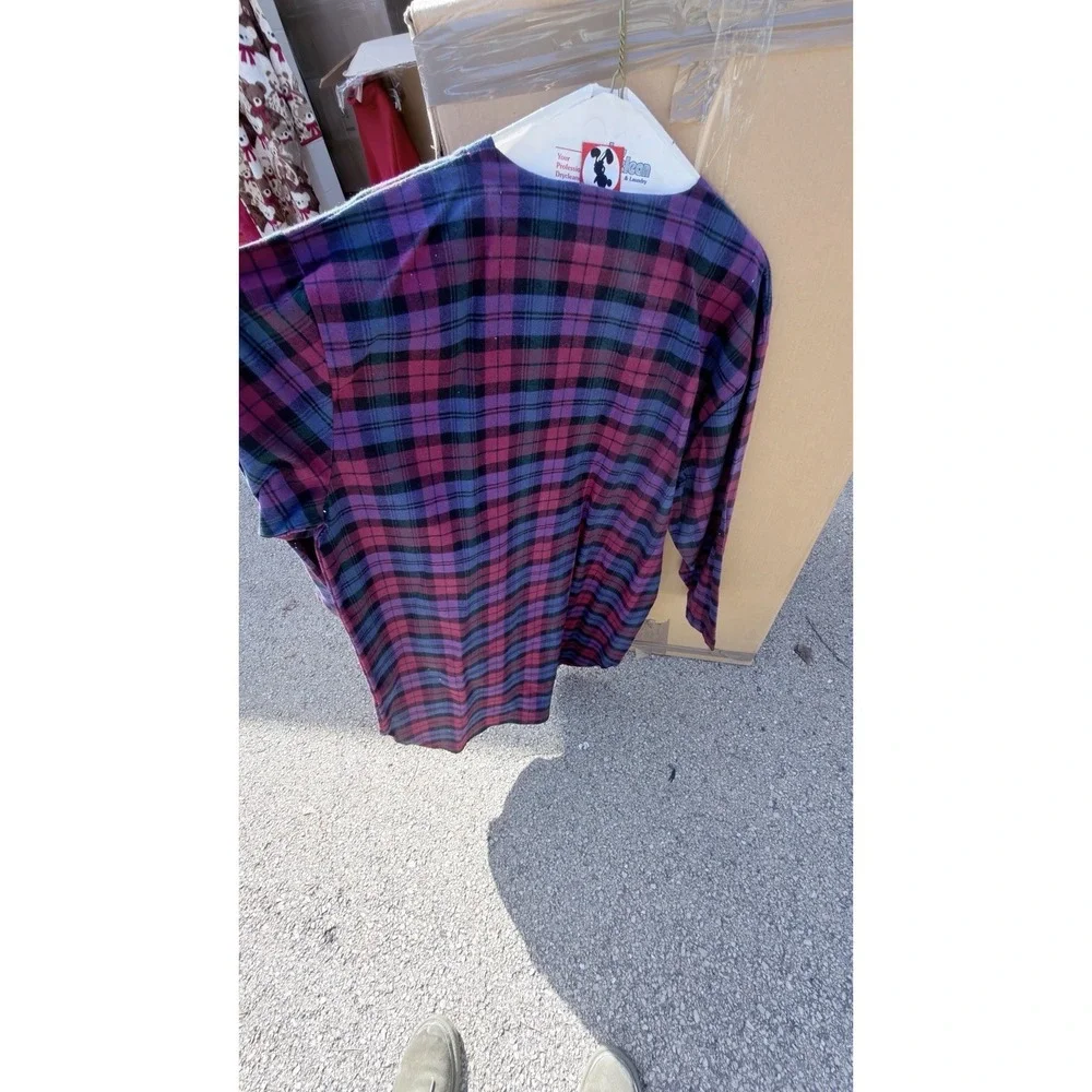 Vintage Disney Minnie Mickey Plaid Nightshirt‎ One Size Cotton 90s